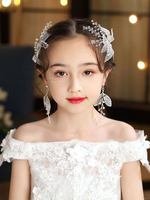 Fleur Fille Coiffes Argent Tête Fleur Accessoire Métal Enfants Cheveux Accessoires