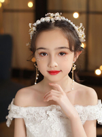 Fleur Fille Coiffes Ivoire Cristal Tête Fleur Enfants Accessoires De Cheveux