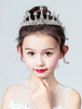 Fleur Fille Couronne Tiara Strass Headpieces Argent Enfants Accessoires De Cheveux