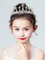 Fleur Fille Couronne Tiara Strass Headpieces Argent Enfants Accessoires De Cheveux