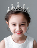 Fleur fille diadème argent perle strass perle enfants accessoires cheveux