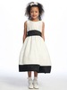 Fleur fille robe polyester arcs de jeux de jewel sans manches noir