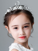 Fleur Fille Tiara Argent Couronne Cygne Headpieces Petites Filles Accessoires De Cheveux De Mariage