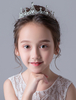 Fleur Fille Tiara Couronne Argent Enfants Coiffures Strass Perlé Petite Fille Cheveux Accessoires