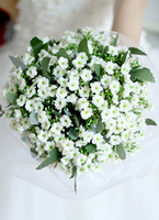 Fleurs de mariage Bouquet de mariée de fleur en soie blanc