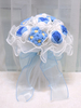 Fleurs de mariage en forme de fil de fer mélange de poly/coton