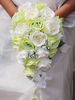 Fleurs de mariage magnifique forme de cascade synthétique