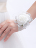 Fleurs de mariage Pit bouqu au poign synthétique blanc