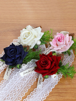 Fleurs de mariage poignet corsage magnifique mélange de coton poly