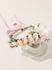 Fleurs de mariage rose clair casque accessoires de cheveux de mariée en polyester Cadeau de Saint Valentin