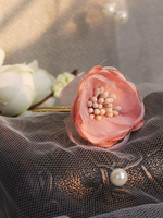 Fleurs épingle à cheveux mariage rose coiffe mariage 2 pièces