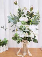 Fleurs pour le mariage Magnifique mélange de poly / coton Bouquets de mariage de forme noués à la main