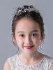 Flower Girl Hair Accessoires Argent Enfants Papillon Coiffes Cristal Strass Perlé Petites Filles Cheveux Bandes
