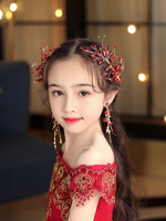 Flower Girl Headpieces Accessoire rouge Accessoires de cheveux en métal pour enfants