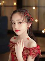 Flower Girl Headpieces Accessoire rouge Accessoires de cheveux en métal pour enfants