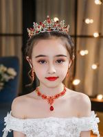Flower Girl Headpieces Accessoire rouge Accessoires pour cheveux en métal pour enfants