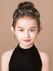 Flower Girl Headpieces Blond Stars Print Ribbons Headwear Accessoires de cheveux en métal pour enfants