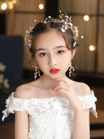 Flower Girl Headpieces Gold Head Flower Tiara Accessoires pour cheveux pour enfants