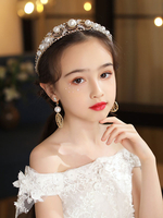 Flower Girl Headpieces Ivory Head Flower Crystal Accessoires pour cheveux pour enfants