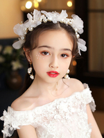 Flower Girl Headpieces Ivory Pearl Head Flower Accessoires pour cheveux pour enfants
