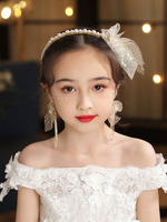 Flower Girl Headpieces Pink Pearl Head Flower Accessoires pour cheveux pour enfants