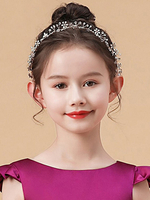 Flower Girl Headpieces Rubans Blonds Chapeaux Accessoires pour cheveux en métal pour enfants