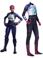Fortnite - Costume de Cosplay de Brite Bommber FORTNITE Parachutisme Bleu Foncé Jeux Déguisements Halloween