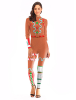 Fortnite - Costume de Cosplay Déguisements Halloween en Combinaison pour Femmes Bonhomme de pain