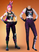 Fortnite - Costume de Cosplay en Combinaison Noir Power Chord Déguisement Déguisements Halloween