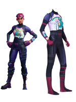 Fortnite - Costume de Cosplay Fortnite Brite Bomber Combinaison Lilac Jeux Déguisements Halloween