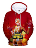Fortnite - Costume de Cosplay Fortnite Sweat à Capuche Rouge Pour Adultes 2021 Noël Déguisements Halloween