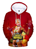 Fortnite - Costume de Cosplay Fortnite Sweat à Capuche Rouge Pour Adultes 2021 Noël Déguisements Halloween