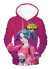 Fortnite Cosplay Costumes Rose 3D - Sweat à capuche imprimé numérique Déguisements Halloween