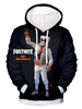 Fortnite Marshmello Cosplay Costumes à capuche Sweat à capuche imprimé adulte noir