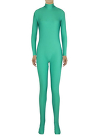 Fougère vert Zentai Slim Fit Jumpsuit de Spandex pour femmes Déguisements Halloween