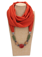 Foulard Boho Infinity pour femmes Foulards à franges perlées