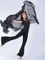 Foulard de danse du ventre en rayonne noire Déguisements Halloween