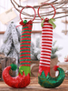 Fournitures de fête de Noël Bow Sequin Bow Bell Elf Boot Décorations de costumes de Noël Déguisements Halloween
