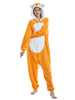 Fox Kigurumi Carnaval Pyjamas Onesie Flannel Combinaisons Unisexe Orange Hiver Déguisements Halloween