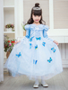 Frozen 2 Elsa la Reine des Neiges Robe pour enfants Aqua papillon robe embellie Déguisements Halloween