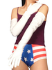 Gants collants en PVC blancs Déguisements Halloween