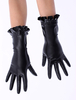 Gants de latex noirs à volants Déguisements Halloween