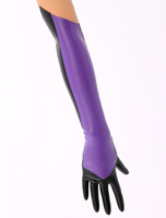 Gants de latex violets bicolore en latex Déguisements Halloween
