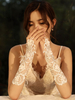 Gants de mariage Accessoire court Gants de mariée en tulle dentelle