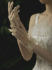 Gants de mariage Accessoire court Tulle Bows Gants de mariée