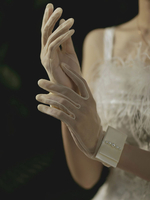 Gants de mariage Accessoire court Tulle Bows Gants de mariée