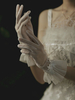 Gants de mariage Accessoire moyen Gants de mariée en dentelle de tulle