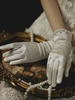Gants de mariage Accessoires courts Gants de mariée en dentelle de tulle
