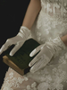 Gants de mariage Accessoires courts Gants de mariée en dentelle satinée mate