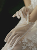 Gants de mariage Accessoires courts Tulle Perles Gants de mariée